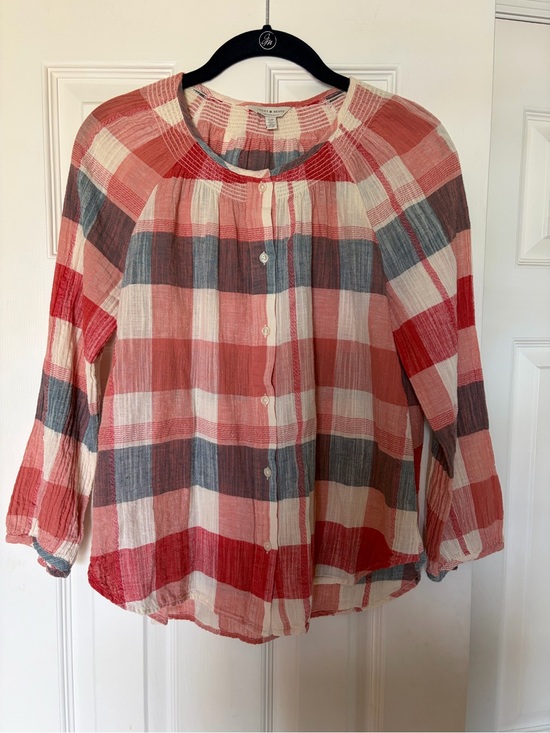 Lucky Brand Tops - Lucky Brand Women's Plaid Button Down 3 Quarter Sleeve Size Small